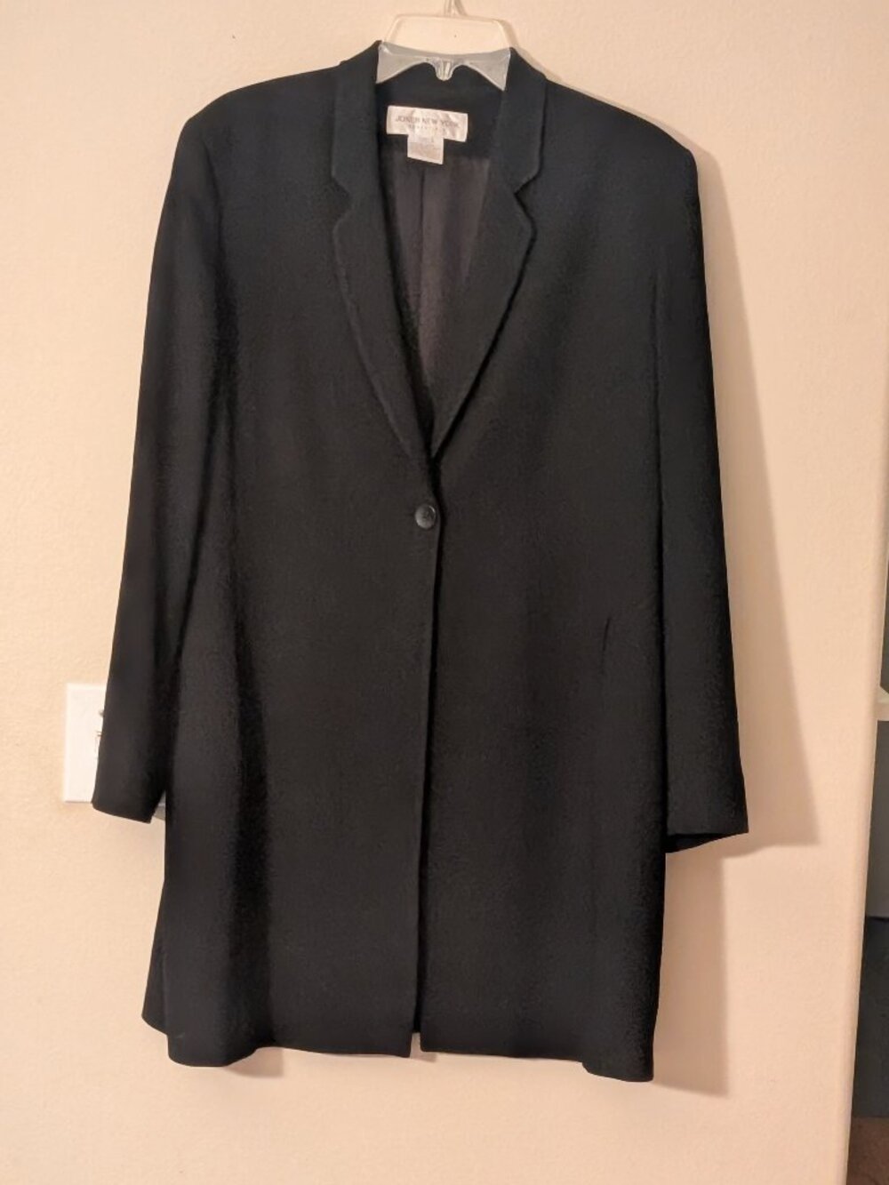 Long Black Blazer, Jones New York, Size 12, Like New